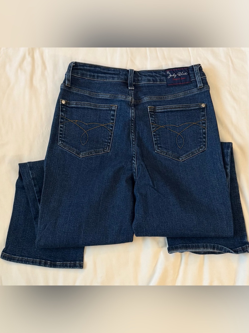 Judy Blue Dark Blue High-Rise Straight Jeans - Picture 2 of 9